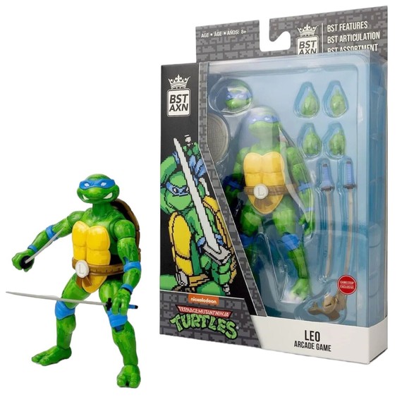 BST AXN Teenage Mutant Ninja Turtles TMNT Leo Arcade Game Stop Exclusive - Picture 1 of 5
